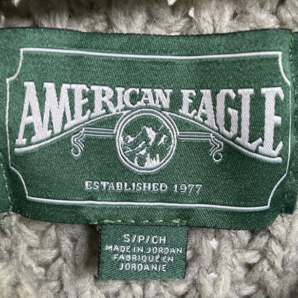 AE OVERSIZED CHUNKY KNIT V-NECK SWEATER - Picture 3 of 5